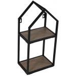 Wallhanger Black Small 20x14x43 cm zwart industrieel wandrek